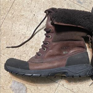 UGG Men's Brown and Black Rain Boots